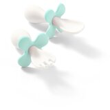 BabyOno škatlica z žlico in vilico z zamaškom 12 m+, mint | Shoptok.si