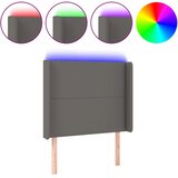  LED uzglavlje sivo 83x16x118/128 cm od umjetne kože | shoptok.hr
