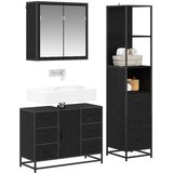  Set namještaja za kupaonicu 3 kom. Crni hrast 80 x 33 x 60 cm | shoptok.hr