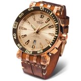 Santa Barbara Polo Muški vostok europe energia 2 automatik multifunctional braon roze zlatni elegantni ručni sat sa braon kožnim kaišem ( nh35a/575b281 )