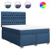 Maison Chic Box spring postelja - Vzmetna postelja z vzmetnico modra 140x200 cm blago SL24578, (21879373) | Shoptok.si