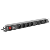 PDU-04E04I-0200-BK power distribution unit (PDU) 4 AC outlet(s) 1U Black