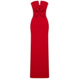 Trendyol Red Bow Detailed Long Evening Evening Dress Cijene