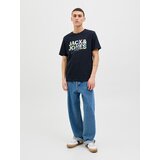 Jack & Jones Majica 'JJGeplas' modra / nočno modra / meta / bela | Shoptok.si