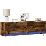 vidaXL Zidni TV ormarić LED boja dimljenog hrasta 140x31x38 cm | shoptok.hr