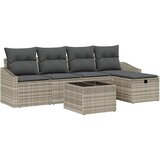  Set sofe 6 kom. Svijetlo siva poliratan Svjetlosiva | Shoptok.si