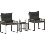  Set vanjskog namještaja 7 pcs Siva i tamno siva poliratan | shoptok.hr