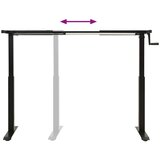  Stol Crna i prirodna 140 x 60 cm Čvrsto Hrastovo Drvo | shoptok.hr