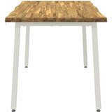  140 x 80 x 75 cm Čvrsto drvo akacije Bijela Pravokutni | shoptok.hr