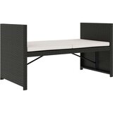 Poli 5-dijelna vrtna garnitura od poliratana s jastucima crna | shoptok.hr