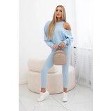 Kesi 3-piece set sweatshirt + top + leggings blue | shoptok.hr