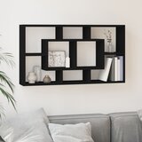 vidaXL Zidna polica za izlaganje s 8 odjeljaka crna | shoptok.hr