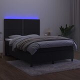  box spring s madracem LED crni 140x200 cm baršun | shoptok.hr
