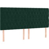  s oprugama i madracem tamnozeleni 200x200 cm baršunasti | shoptok.hr