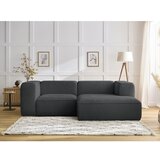 Bobochic Paris Temno siva kotna sedežna garnitura iz tkanine bouclé (desni kot) Zephyr – | Shoptok.si