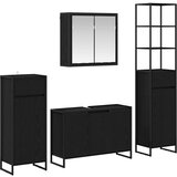  Set namještaja za kupaonicu Zidne Crni hrast Konstruirano drvo | shoptok.hr