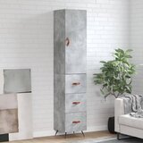 vidaXL Visoka omara betonsko siva 34,5x34x180 cm inženirski les Cene