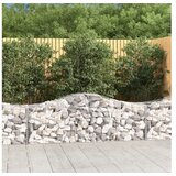  Obokana gabionska košara 6 kosov 200x50x60/80cm cinkano železo | Shoptok.si