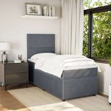 vidaXL Box spring krevet s madracem tamnosivi 90x200 cm baršunasti | shoptok.hr