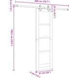  Klizna vrata s kompletnim setom hardvera Bijela 61x198.5 cm Puno drvo borovine | shoptok.hr