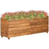 vidaXL visoka greda 150x40x55 cm reciklirana tikovina in jeklo | Shoptok.si