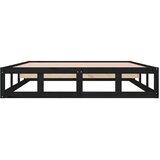  Okvir za krevet od masivnog drva crni 180 x 200 cm bračni | Eponuda.ba