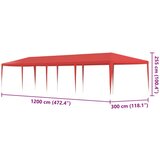  Zabavni šotor Rdeča 1200 x 300 x 255 cm PE in jeklo, (5000218868) | Shoptok.si
