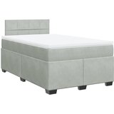 Box spring krevet s madracem svjetlosivi 120x200 cm baršunasti | shoptok.hr