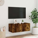  Zidni TV ormarić s LED svjetlima boja hrasta 80x35x31 cm | shoptok.hr
