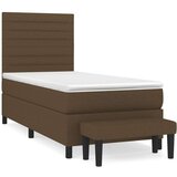  Krevet s oprugama i madracem tamnosmeđi 80x200 cm od tkanine | shoptok.hr