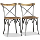 Furnova Jedilni stoli 6 kosov masiven mangov les in jekleno naslonjalo, (21929232) | Shoptok.si