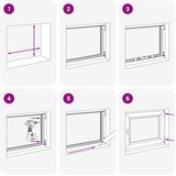  Unutarnja boja prozora u podrumu bijela RISOR 60 x 50 cm - Bijela 60 x 50 cm (Dvostruki sloj) Naginjanje i okretanje desno | shoptok.hr
