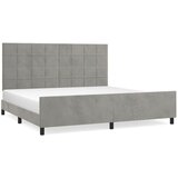  Okvir za krevet bez madraca svjetlosivi 200 x 200 cm baršunasti | shoptok.hr
