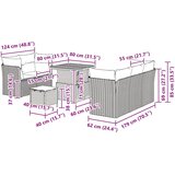  Sjedeća garnitura za vrt 8 kom. Crna poliratan 80 x 80 x 71 cm | shoptok.hr