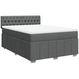  Krevet s oprugama i madracem tamnosivi 140x190 cm od tkanine | shoptok.hr