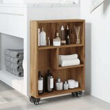 vidaXL Uska kolica za pohranu boja hrasta 48x13x68cm konstruirano drvo | shoptok.hr