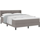  Krevet s opružnim okvirom s madracem taupe 140x200 cm Tkanina | shoptok.hr