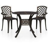  3-dijelni bistro set od lijevanog aluminija brončani | Eponuda.ba