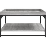  Stolić za kavu siva boja hrasta 80x80x45 cm od drva i željeza | shoptok.hr