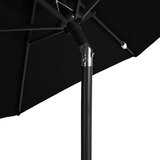  Vrtni suncobran s čeličnom šipkom crni 225 x 225 x 212 cm | Eponuda.ba