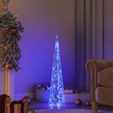 vidaXL Akrilni ukrasni stožac s LED svjetlima plavi 90 cm Cijene