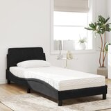 Krevet s madracem Dover crni 80 x 200 cm baršunasti | Eponuda.ba