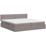  Krevet s madracem i skladištem Sivosmeđa 200 x 200 cm Baršun | shoptok.hr