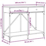  Konzolni stol siva boja hrasta 100x39x78 5 cm konstruirano drvo | shoptok.hr