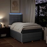  Krevet s oprugama i madrac svjetlosivi 120 x 200cm od tkanine | shoptok.hr