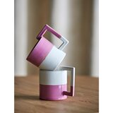 Bloomingville Rožnate/kremno bele skodelice v kompletu 2 ks iz kamenine 375 ml Ranya – | Shoptok.si