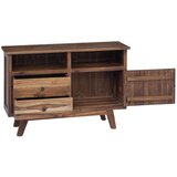  Strani šal s predalom Naravna 100 x 30 x 68 cm Trden tikov les, (5000107584) | Shoptok.si