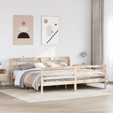 Maison Chic Posteljni okvir - Dvoposteljna postelja - Zakonska postelja z vzglavjem 180x200 cm borovina, (21692449) | Shoptok.si