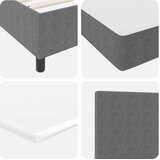vidaXL Box Spring Bed s madracem & LED svijetlosiva 140x200 cm Tkanina od kordure | shoptok.hr