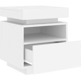  Noćni ormarić s LED svjetlima bijeli 40 x 39 x 48,5 cm | shoptok.hr